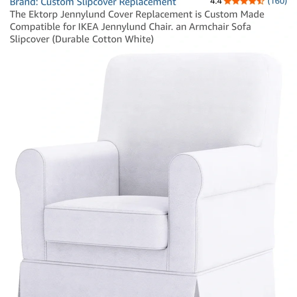 White Armchair Slipcover